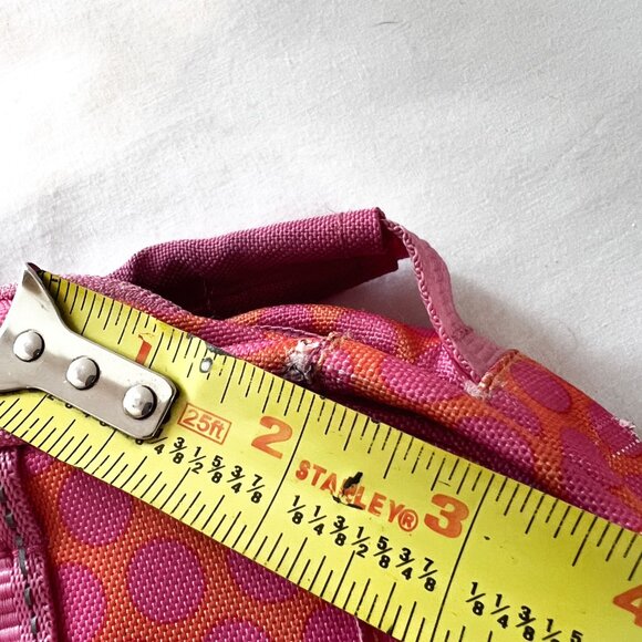 Pottery Barn Kids Mackenzie Small Pink Orange Dot Backpack School Bag - Picture 14 of 14